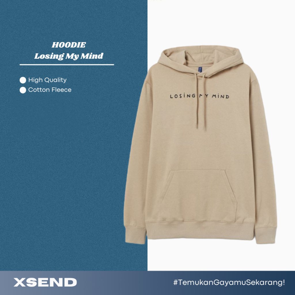 Hoodie HM Losing My Mind Cream