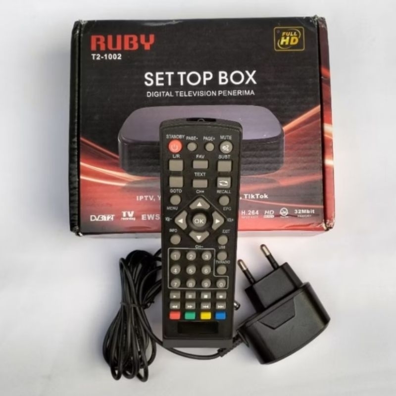 AC DC adaptor pengganti set top box Ruby power suplay stb Ruby remote stb Ruby remot set top box Rub