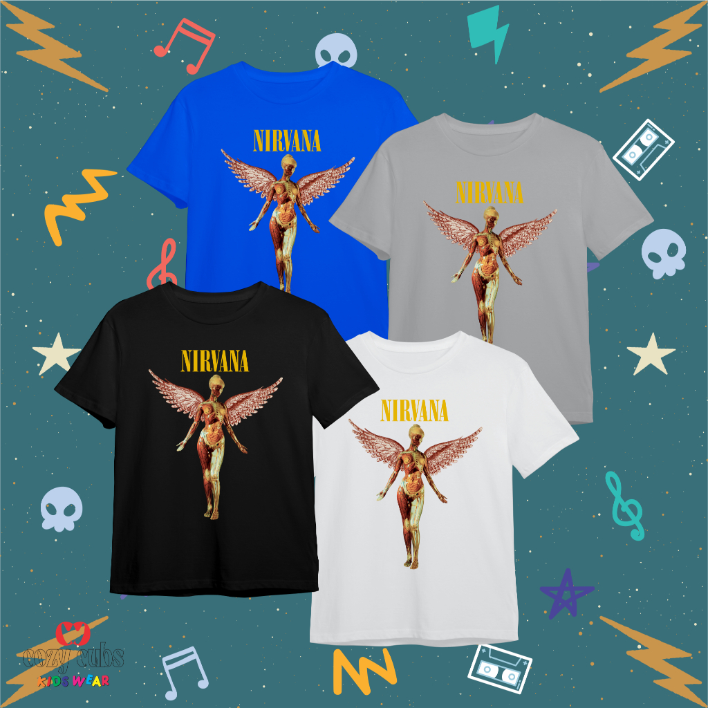 Kaos Band Anak NIRVANA - In Utero Baju Anak Band Premium Usia 2-12 Tahun
