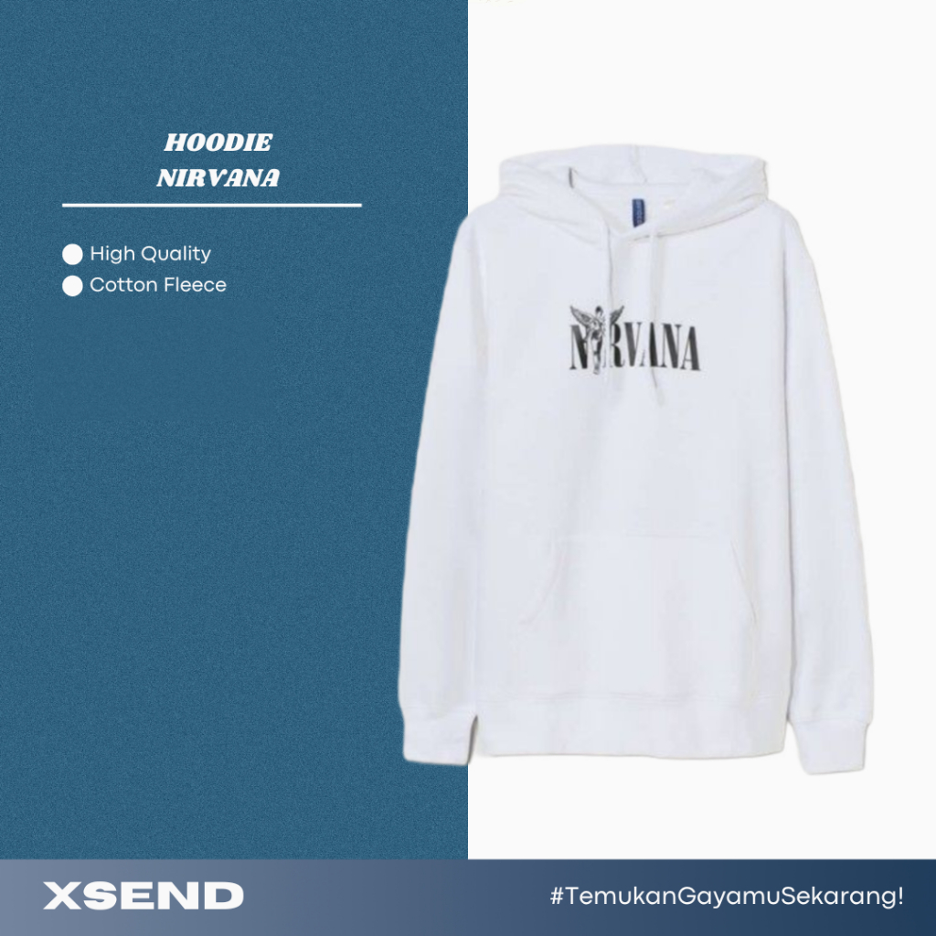 Hoodie HM Nirvana White
