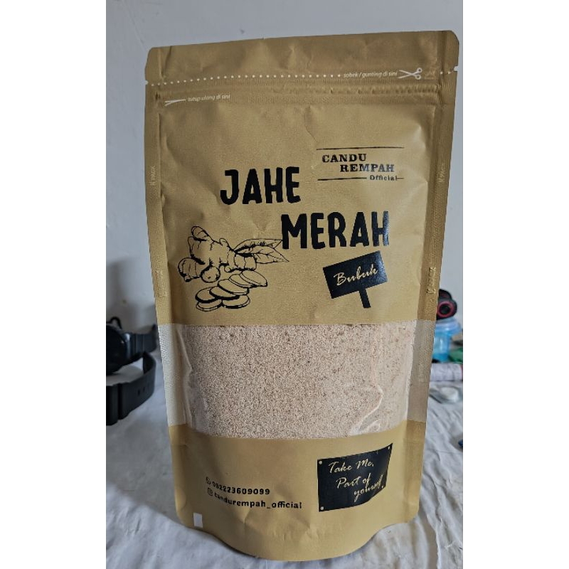 

Jahe Merah Bubuk Premium CANDU REMPAH, 250 gr include bag