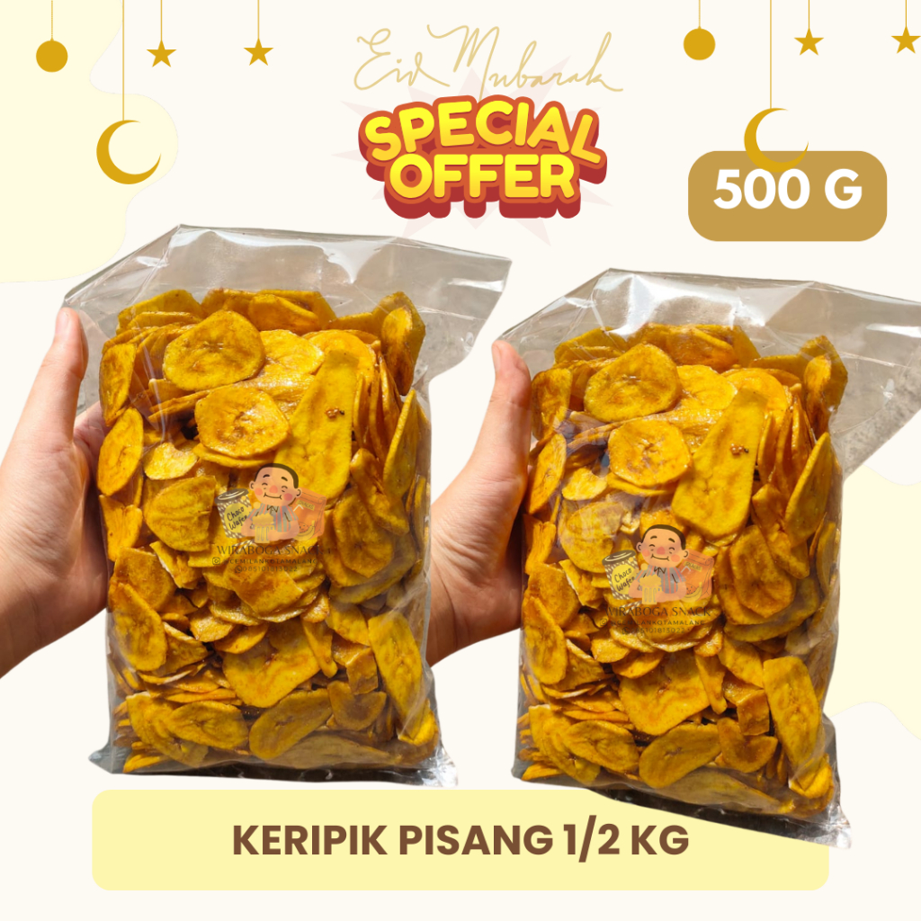 

[KILOAN 1/2KG] Keripik Pisang Manis 500Gr