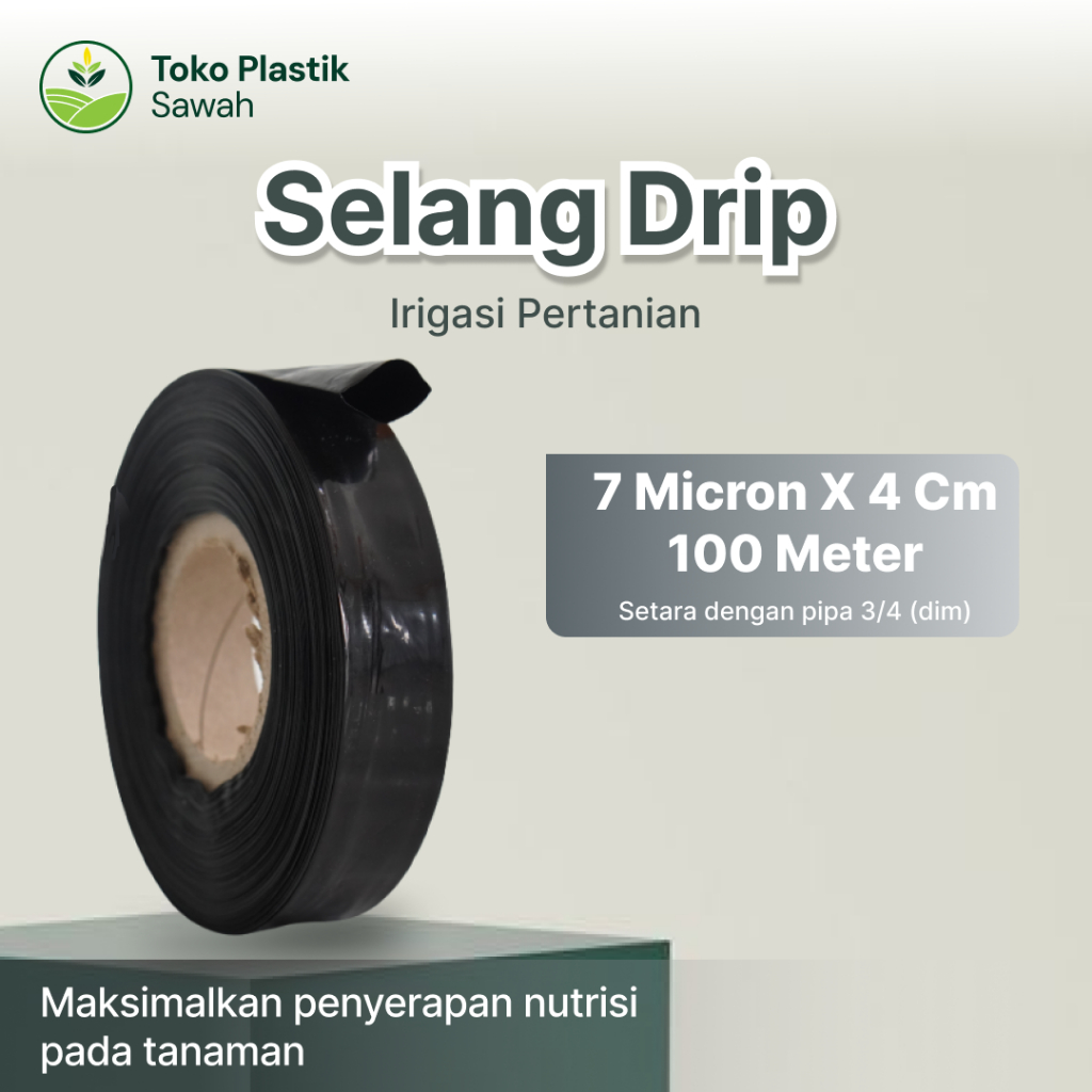 Selang Drip 7 micron 4 cm 100 meter - Pipa 3/4 Inch