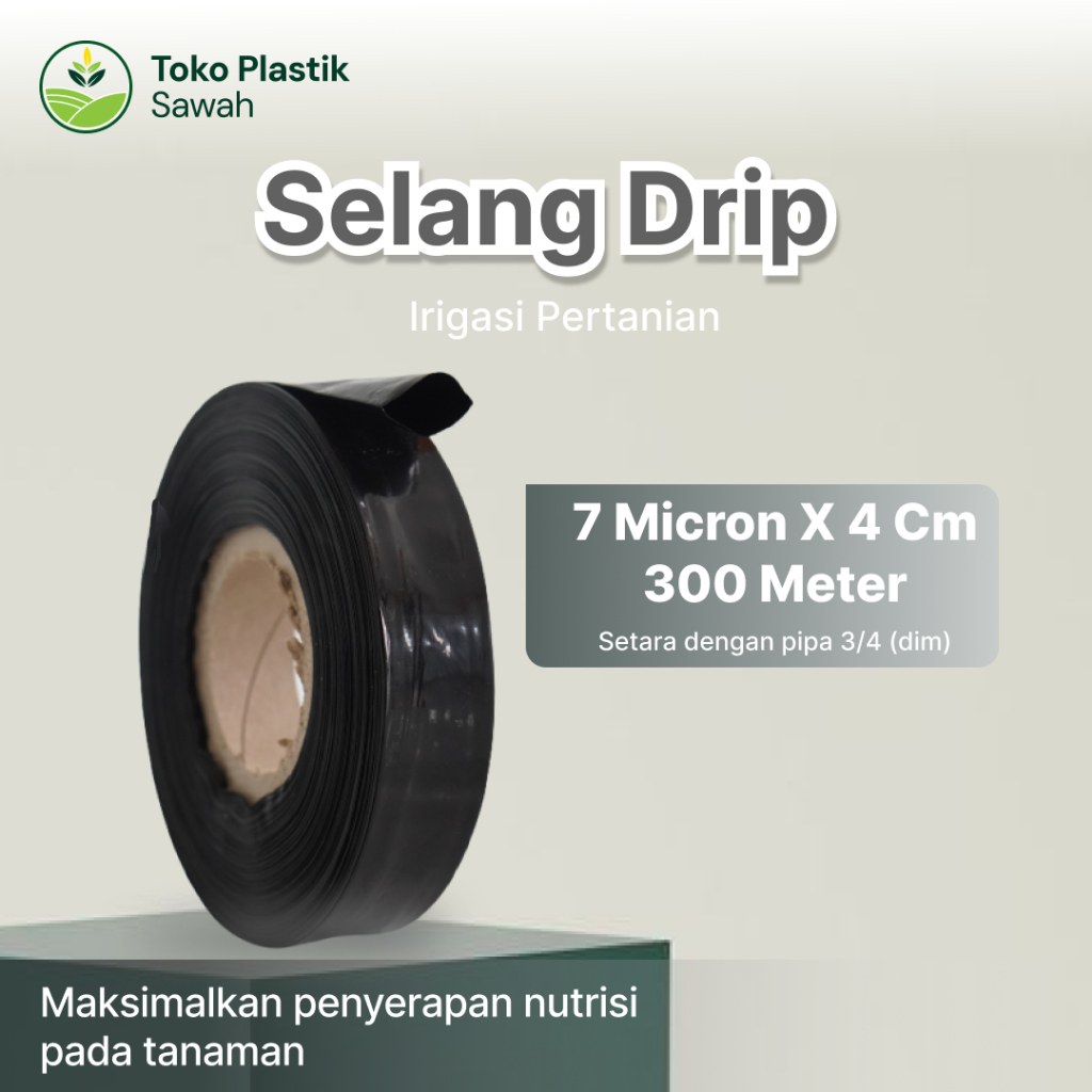 Selang Drip 7 micron 4 cm 300 meter - Pipa 3/4 inch