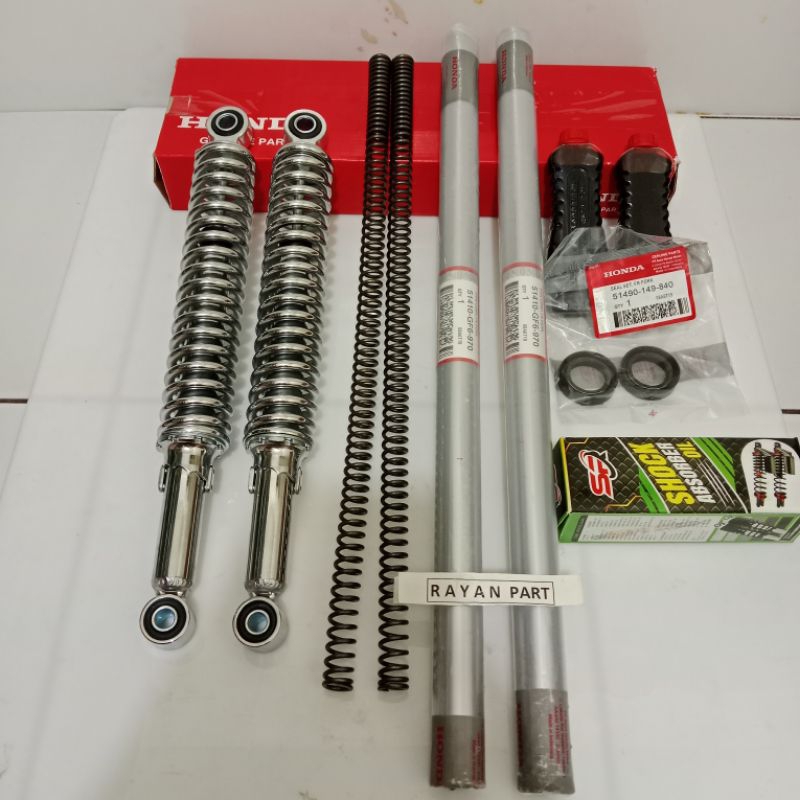 As shock depan + Belakang Honda GF6 Win 100 Win 100 Gl 100 per+sok+seal+oli 2pcs