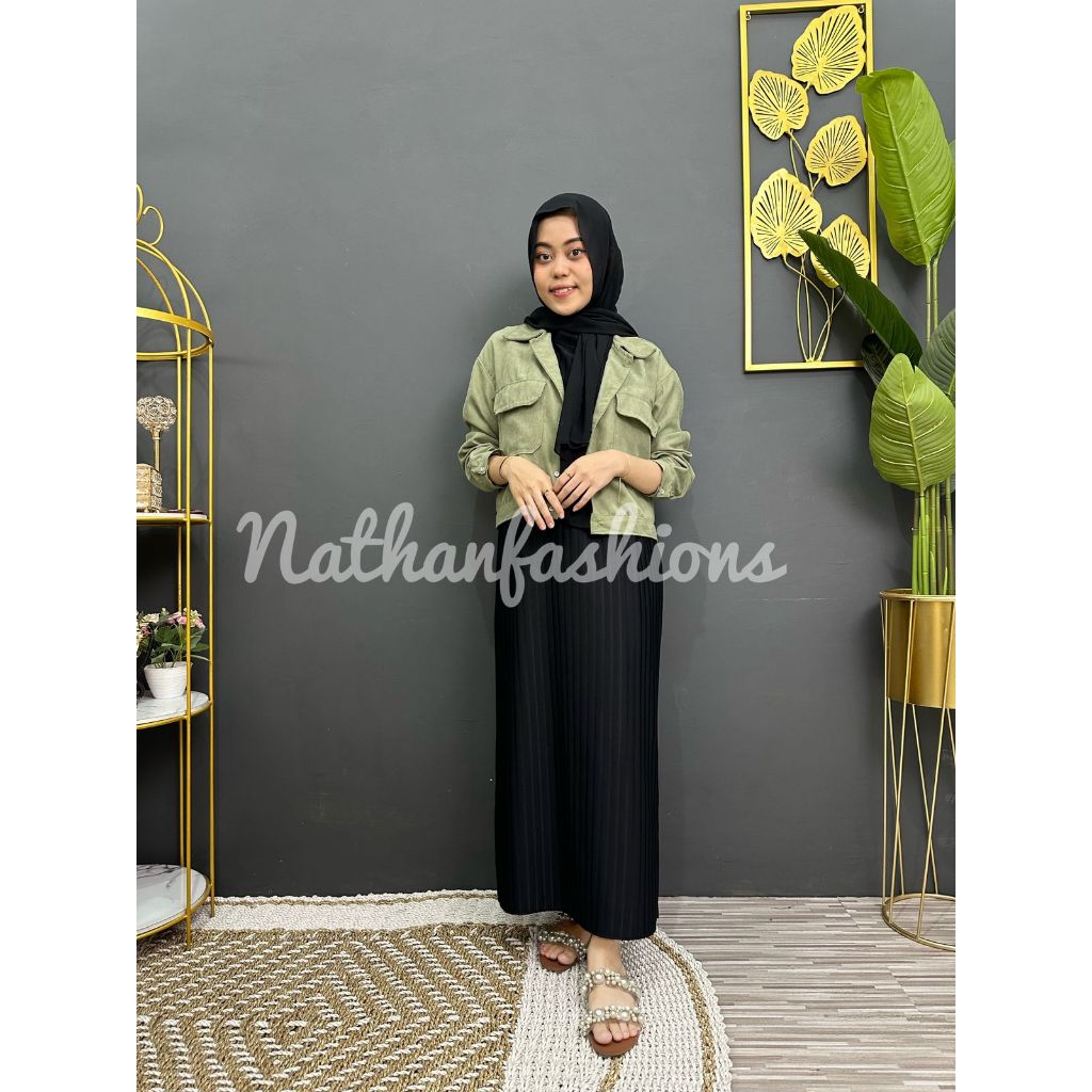 Gamis kutung inner knit hornet