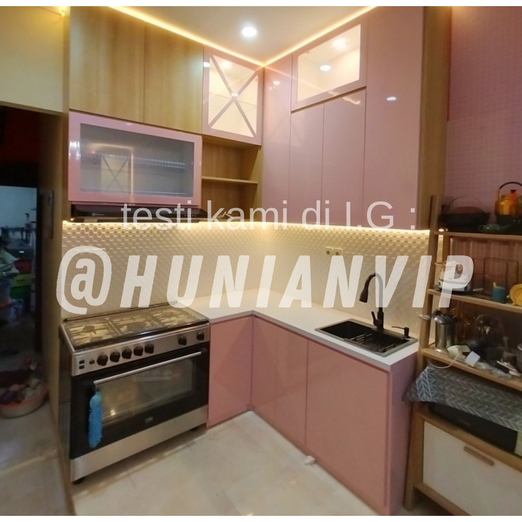 Kitchen set / Rak dapur atas bawah minimalis full aluminium acp