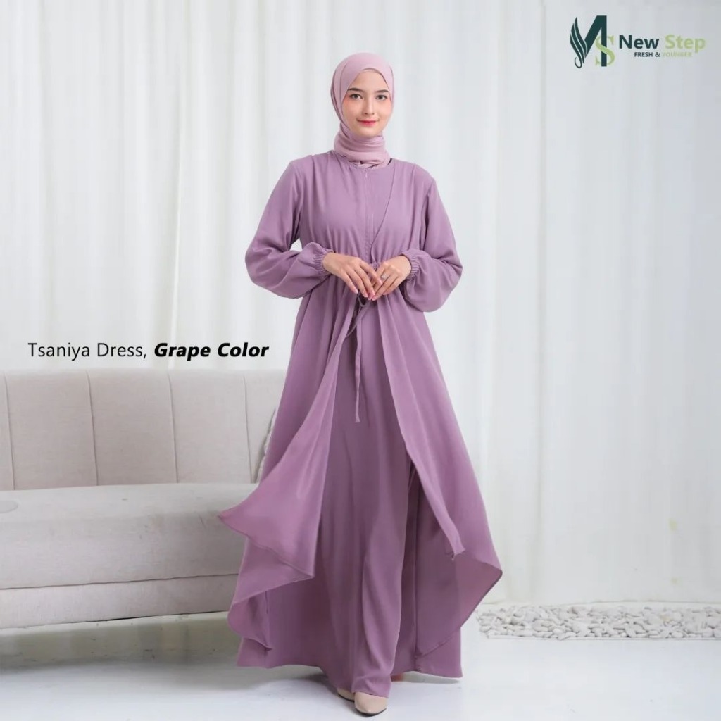 Jual Gamis Muslimah Lubi Tsaniya Dress kain Soft Alexandria Premium