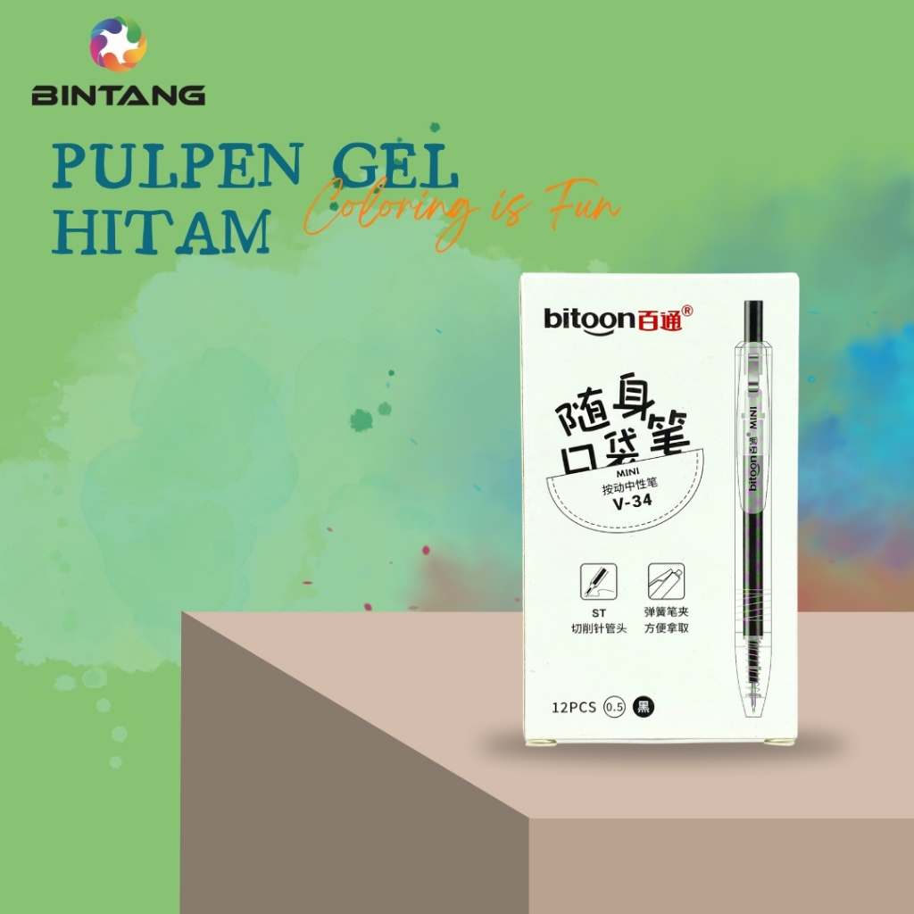 

PULPEN GEL HITAM V-34
