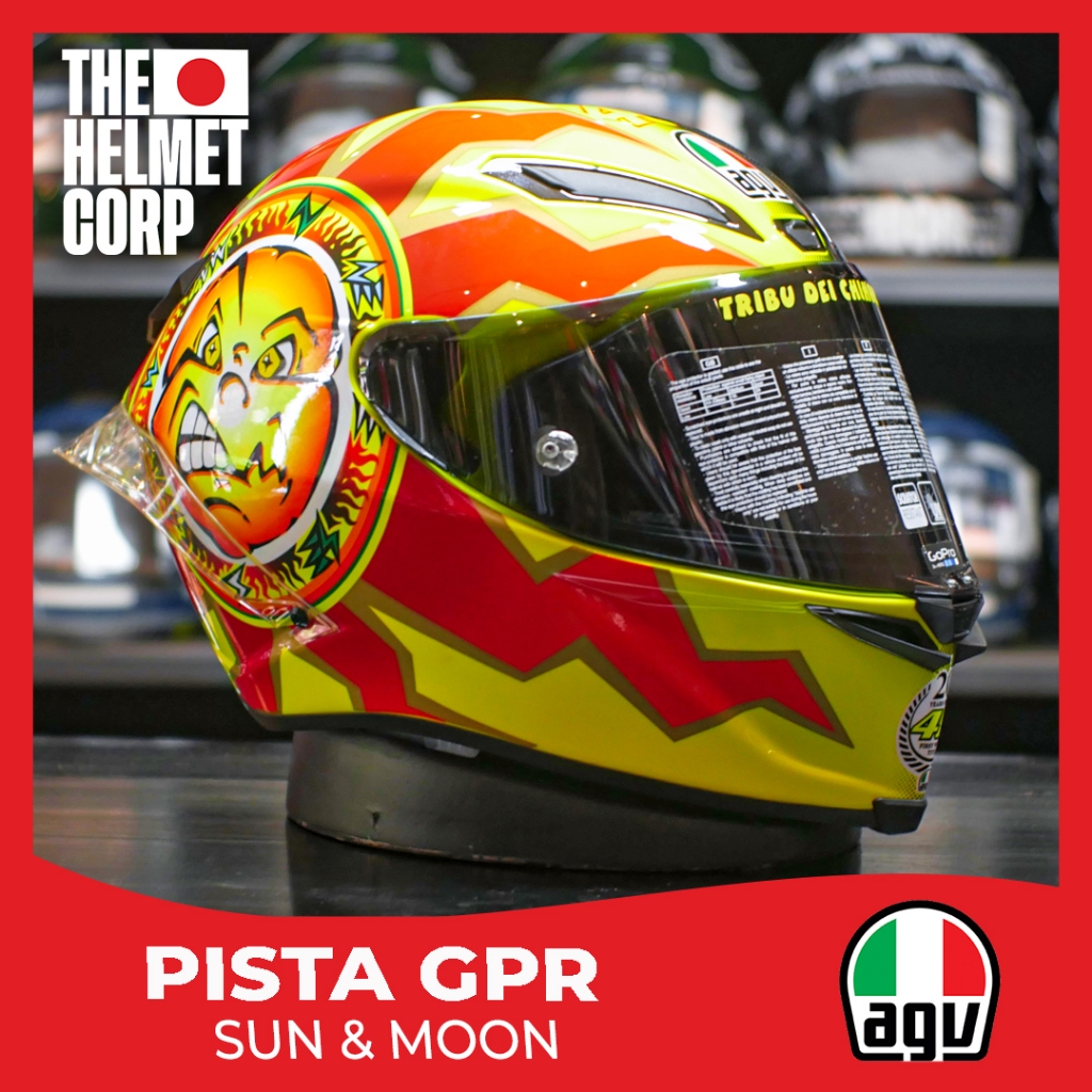 HELM AGV PISTA GPR SUN N MOON FULLFACE HELMET PISTA GPR BLACK/YELLOW
