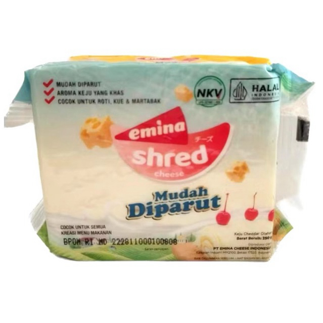 

Emina Emina Shred 250gr | Keju Cheddar Emina Shred 250gr