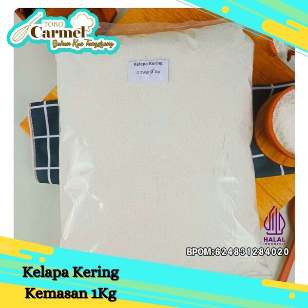 

Kelapa Kering Halus 1kg - Tepung Kelapa Premium Dessicated Coconut