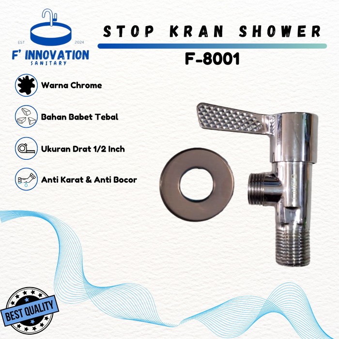 STOP KRAN SHOWER SINGLE / KRAN SHOWER 1 LUBANG / STOP VALVE KRAN SHOWER CHROME 2