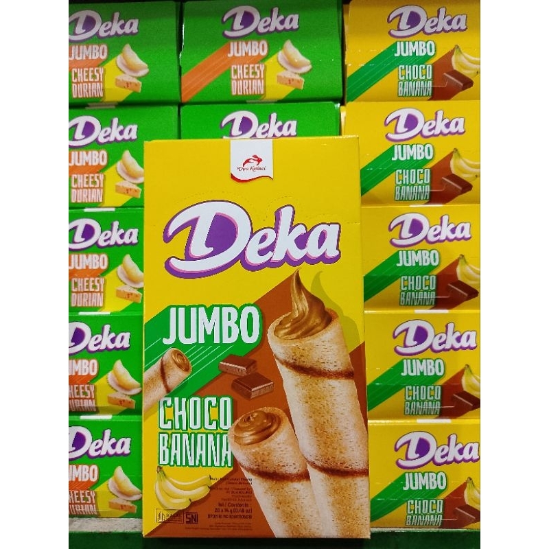 

wafer Roll Deka Banana Jumbo box isi 20