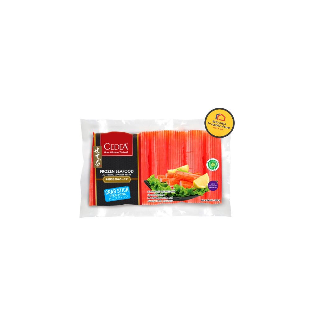 

CEDEA CRAB STIK 250GRAM/ MURAH / 100% HALAL / FROZEN FOOD / SOSIS / NAGET / DUMPLING / SIAP SAJI