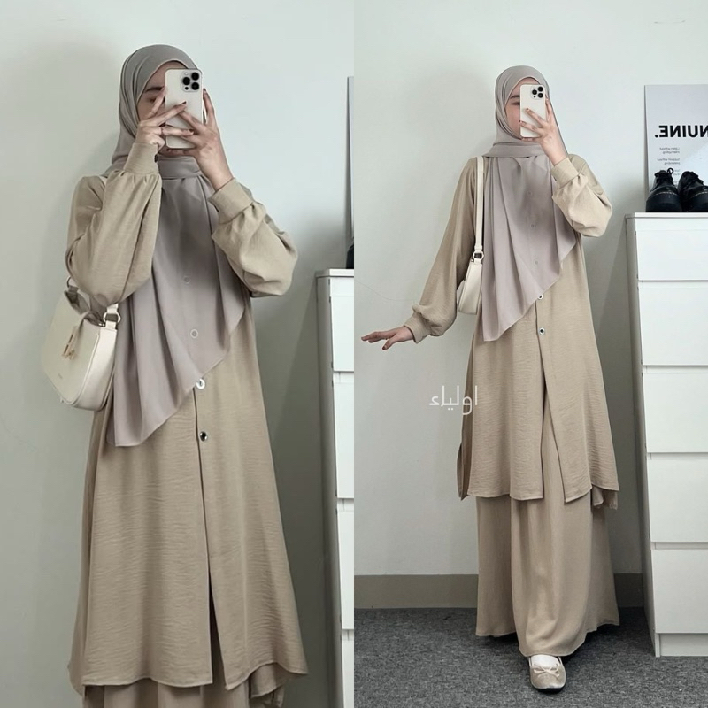 BIG SALE AULIASHOP - AULIA SETROK TUNIK & ROK SETELAN WANITA MUSLIM WEAR