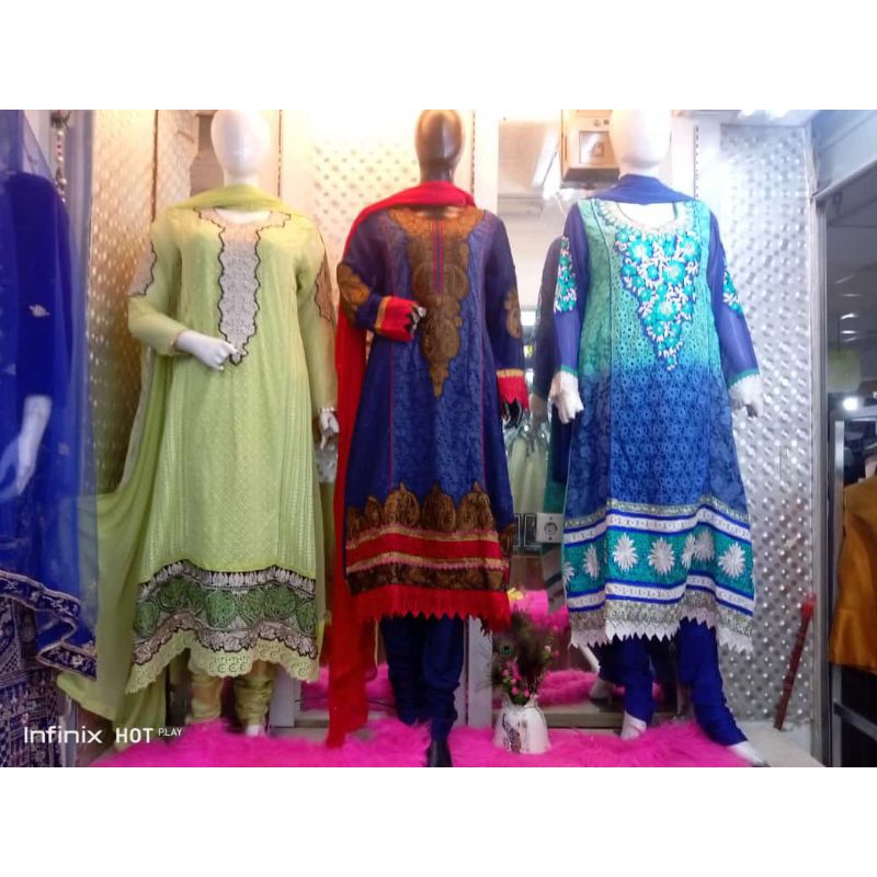 # - TjM408 Salwar Kameez Model Kurti India Pakistan Premium Original Baju Full Bordir