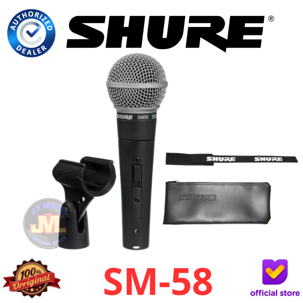 Shure SM58 Dynamic Vocal Microphone Shure SM-58 Mic Kabel