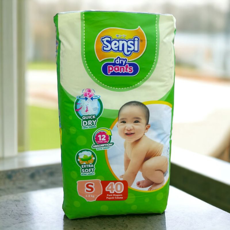 SENSI DRY PANTS SIZE S(40)_PAMPERS POPOK CELANA BAYI