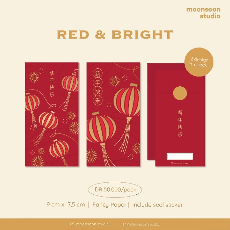 

Kertas angpao - Red & bright