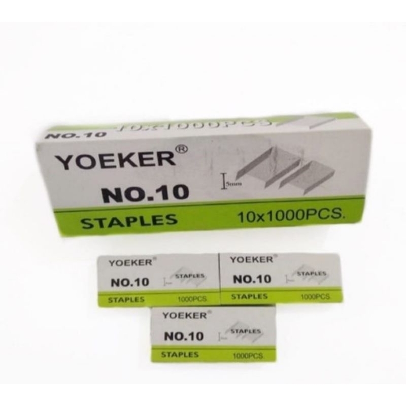 

(L.A) ISI STAPLES YOEKER NO 10 1PACK ISI 10 KOTAK KECIL