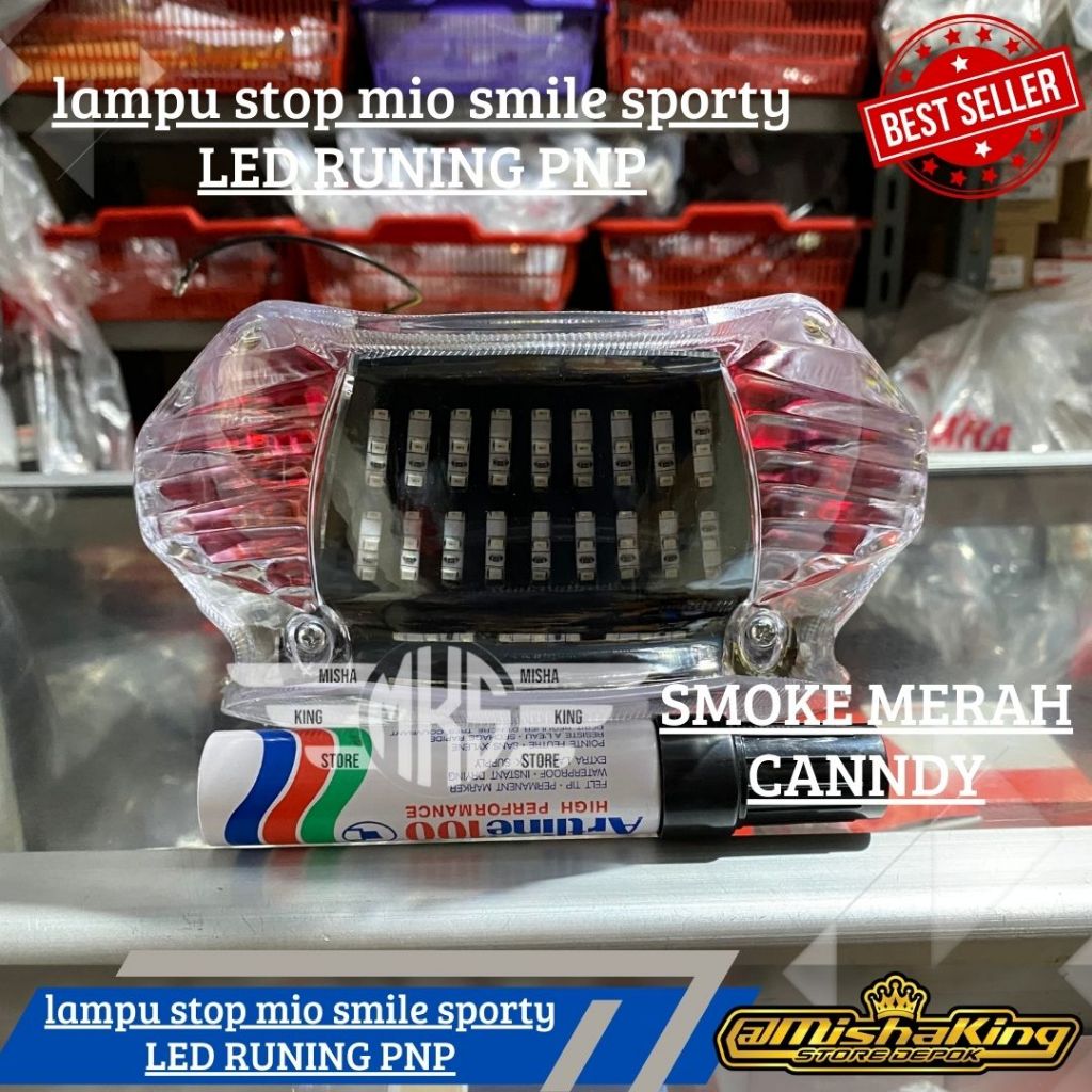 LAMPU REM BELAKANG MIO SPORTY MIO KARBU MIO SMILE LED SMOKE RUNING A1