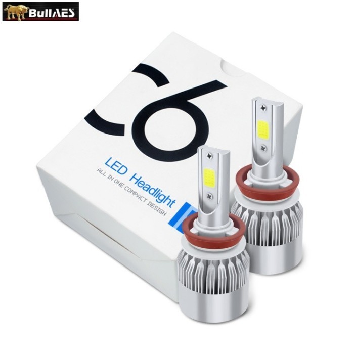 Lampu C6 LED 36 W COB Mobil Motor SOCKET H11