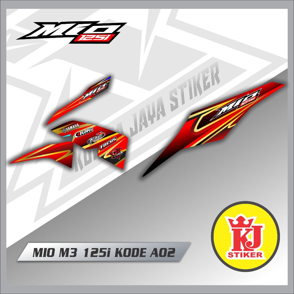 Stiker Motor MIO M3 Stiker Striping Motor MIO M3 Kode A02