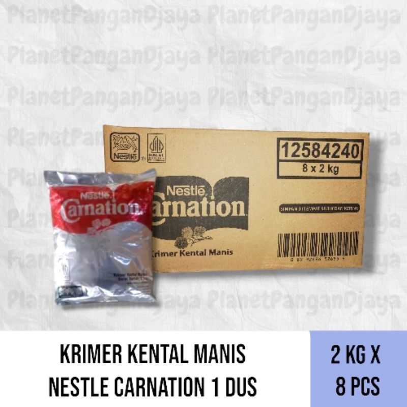 

Krimer Kental Manis Nestle Carnation 2 Kg 1 Dus Isi 8 Pcs