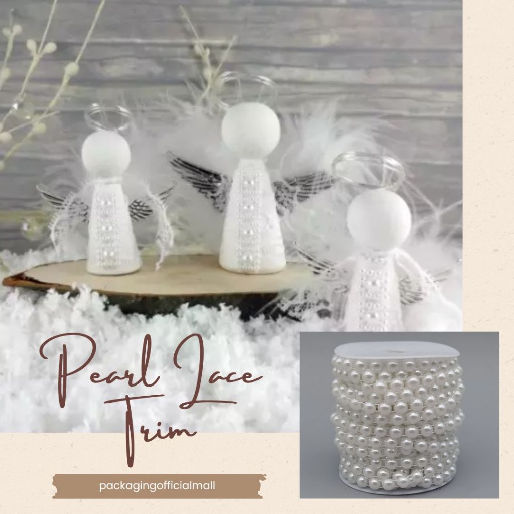 

PEARL LACE TRIM / TALI MUTIARA / AKSESORIS BUKET BUNGA / FLORIST SUPPLY