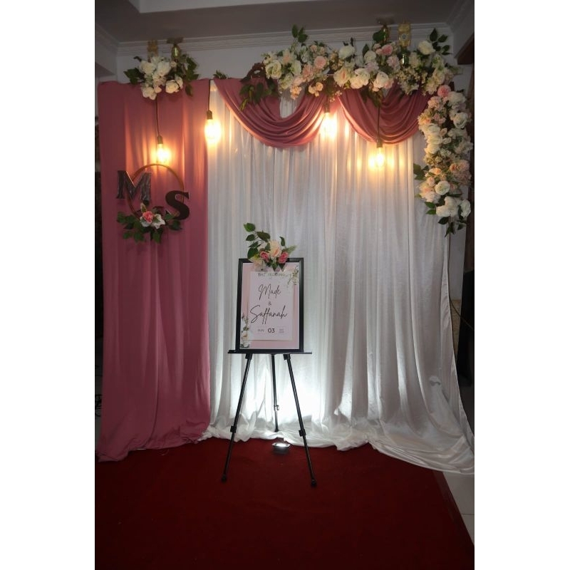 DEKORASI BACKDROP LAMARAN AKAD PENGAJIAN