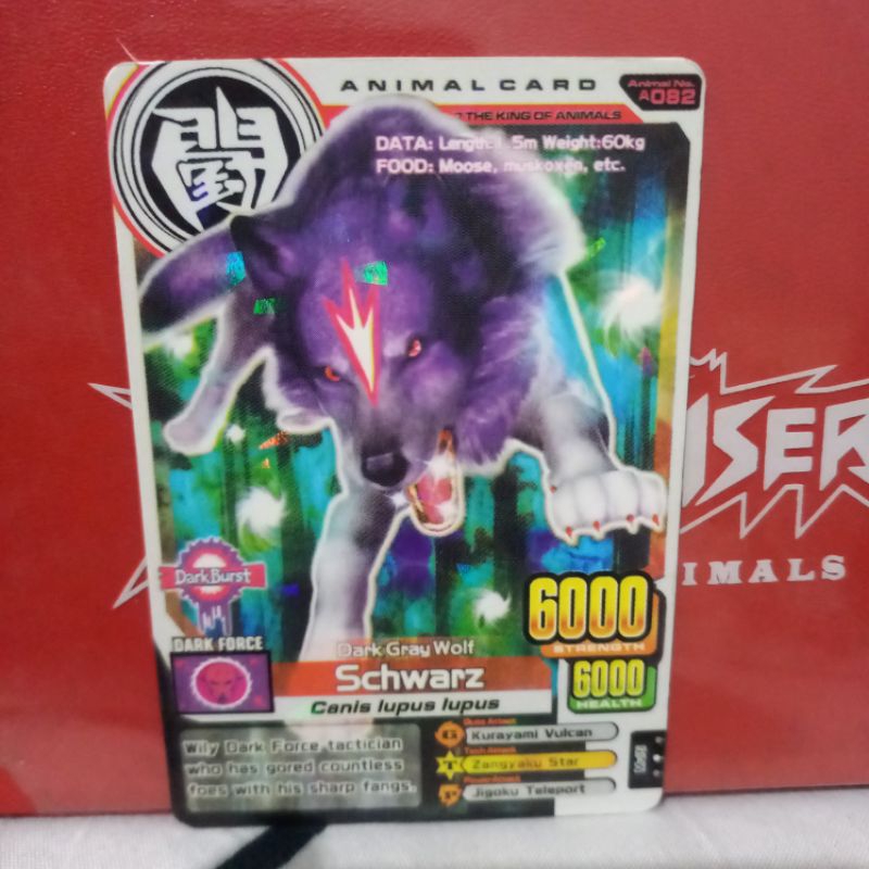 Kartu Animal Kaiser card Schwarz