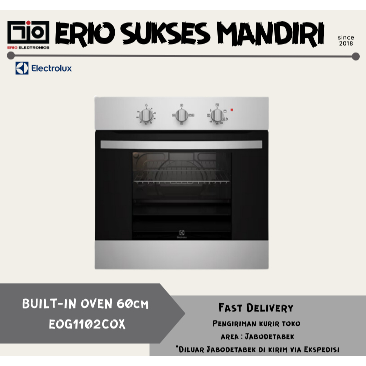 ELECTROLUX EOG1102COX Oven Gas Tanam Garansi Resmi