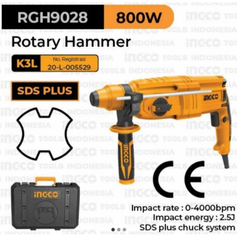Mesin bor SDS bobok tembok beton Ingco