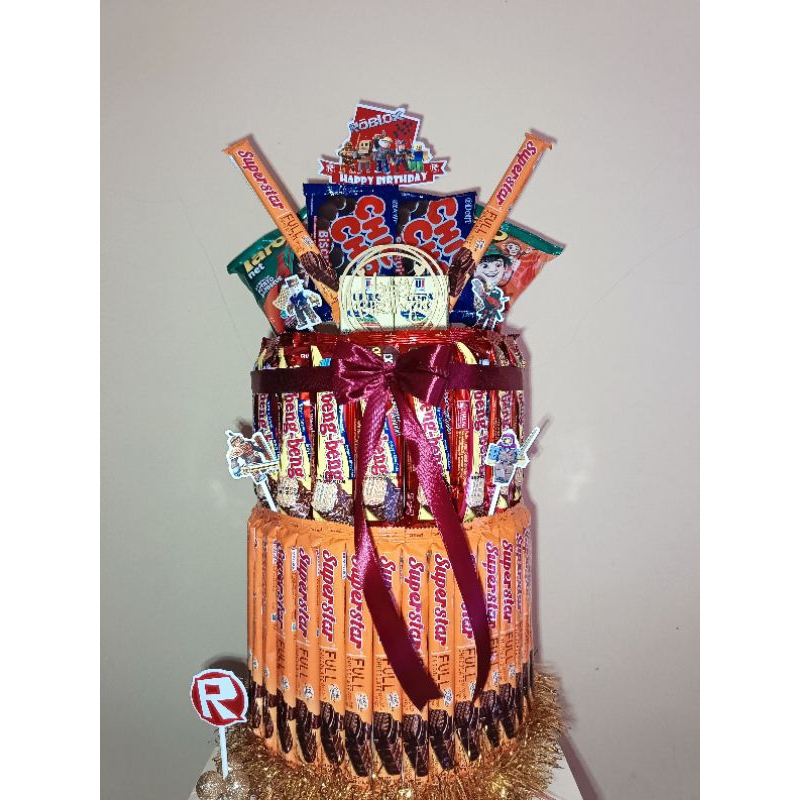 

Tower snack / snack tart (tema roblok) ~ ulang tahun/anniversary