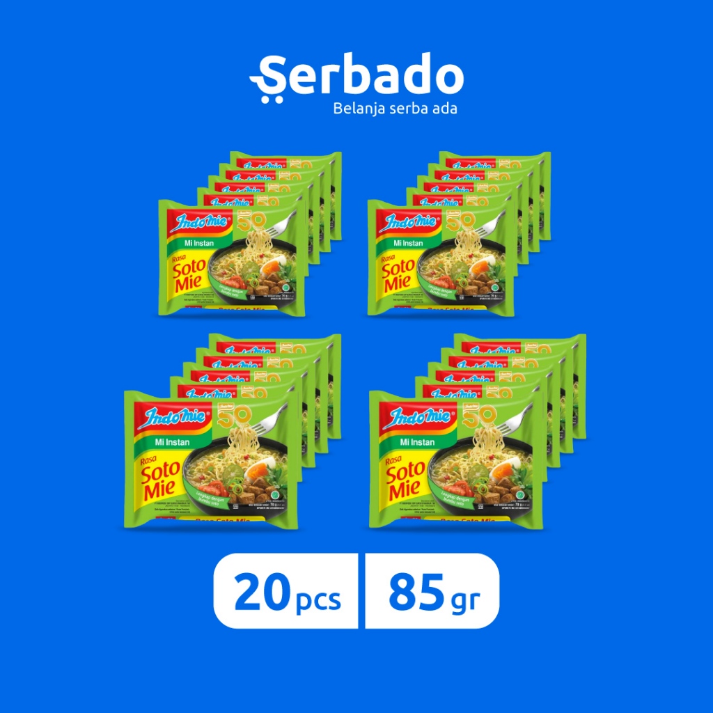 

Indomie Kuah Soto Mie 69gr (Isi 20 pcs)