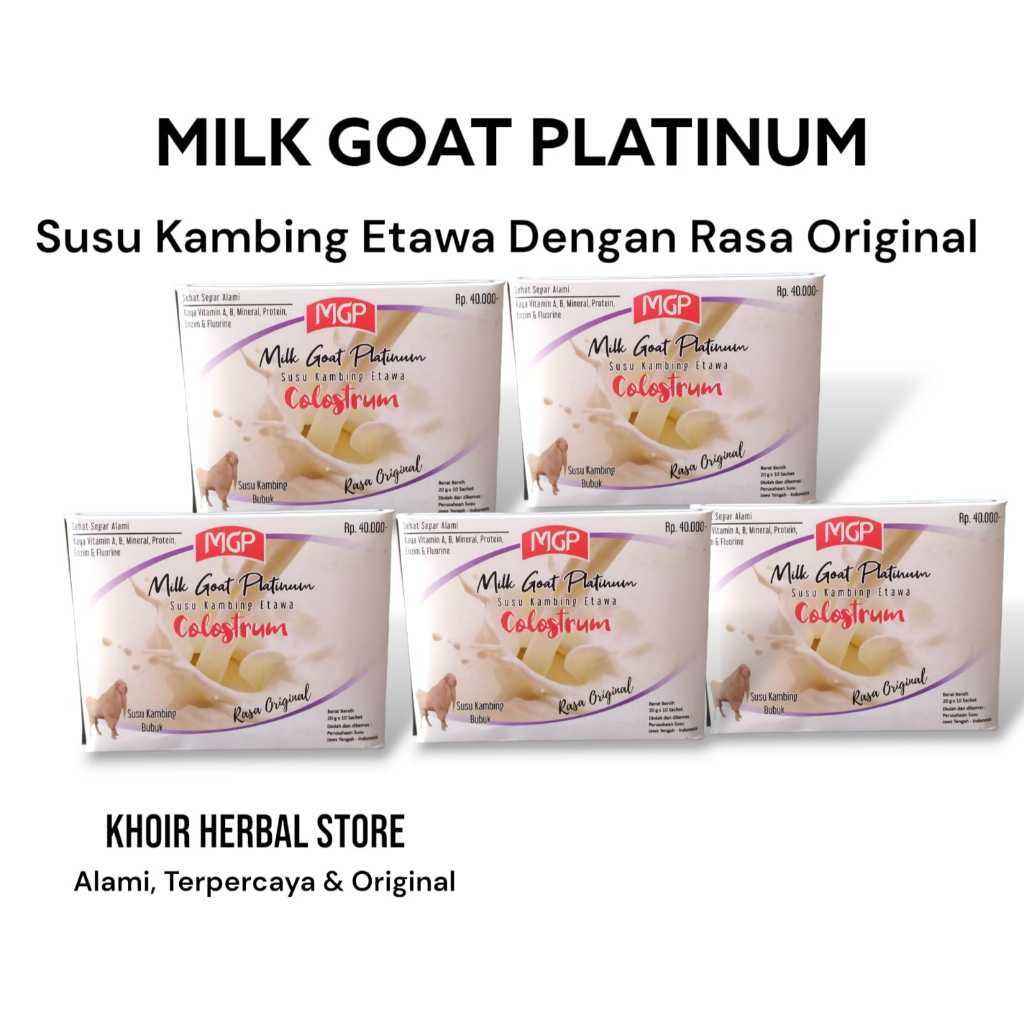 

Susu Kambing Etawa Platinum || Susu Membantu Memulihkan Tenaga, Meringankan Sesak Nafas, Solusi Pernafasan, Mencegah Masalah Persendian || Susu Rendah Gula, Rendah Lemak Manis Tanpa Gula 5 Box Isi 1000gr