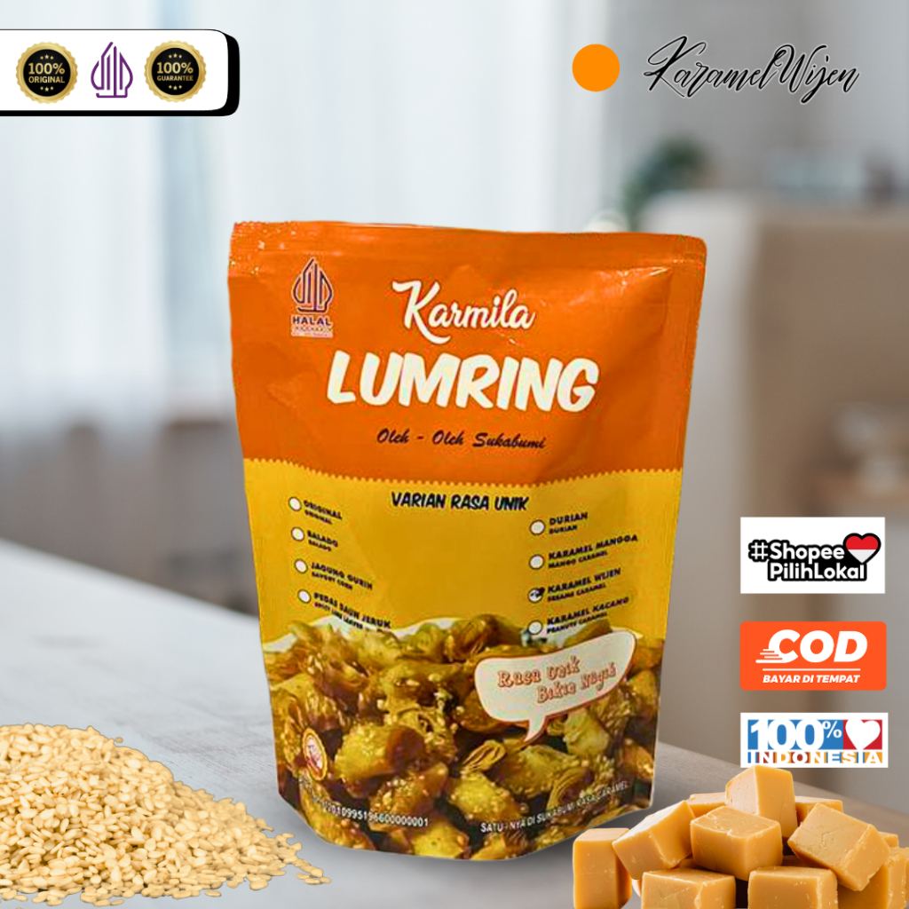 

Lumpia Kering/Cemilan Lumring/Makan Ringan Lumpia Kering-Karamel Wijen