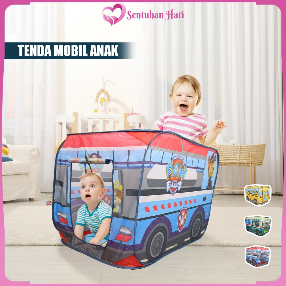 Tenda Anak Bentuk Kendaraan Bus Lucu / Mainan Rumah Rumahan Anak Camping / Playhouse Tenda Mobil Ana