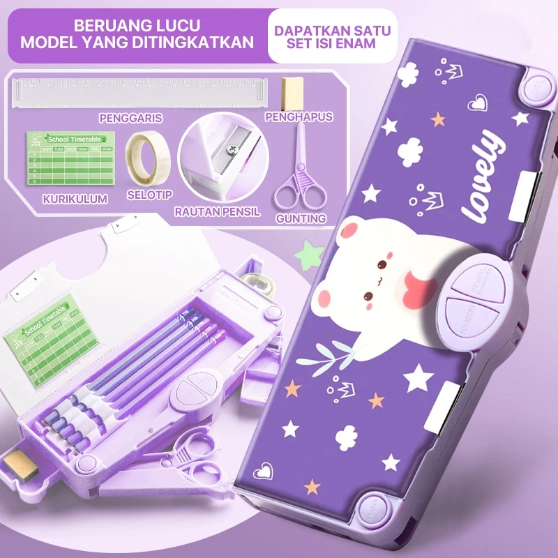 

gk Kotak Pensil/Tempat Pensil Bahan Plastik Multifungsi Untuk/Multifungsi Kotak Penyimpanan Alat