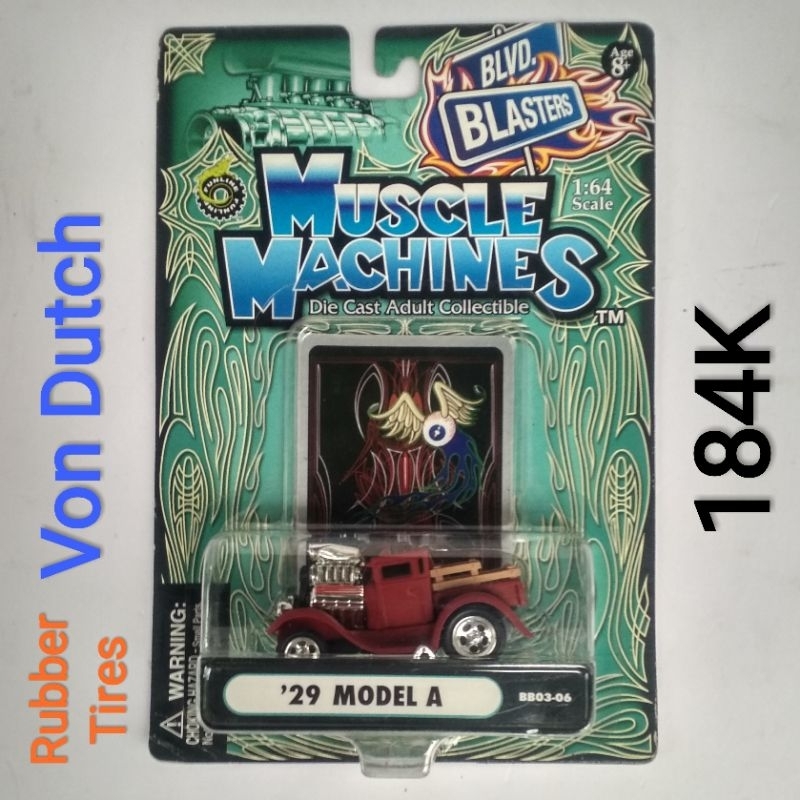 Diecast Hot Rod Muscle Machines 29 Ford Model A Pickup Truck Pinstripe Von Dutch