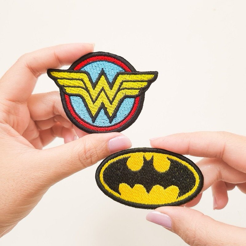 SUPERHERO IRON PATCH / WONDER WOMAN BADGE BORDIR / -BATMAN- EMBLEM