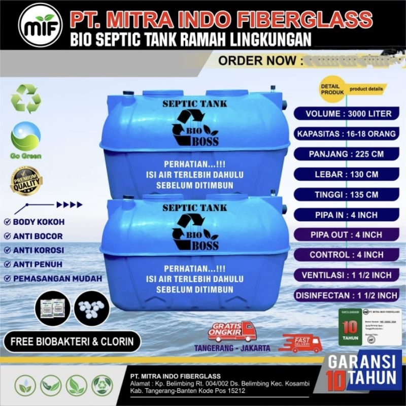 septic tank 3000 liter bio boss