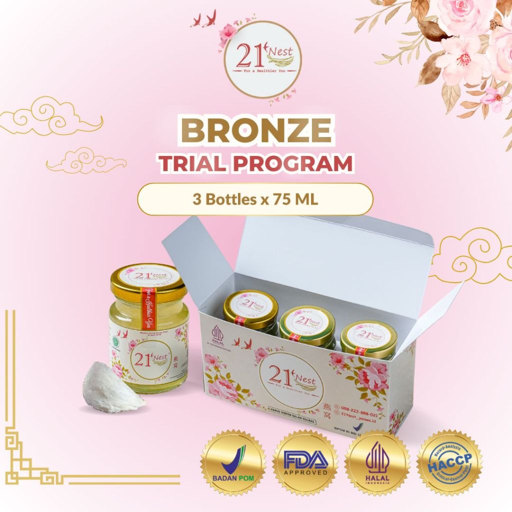 

21Nest Birdnest Minuman Sarang Burung Walet - BRONZE (3X75ML)
