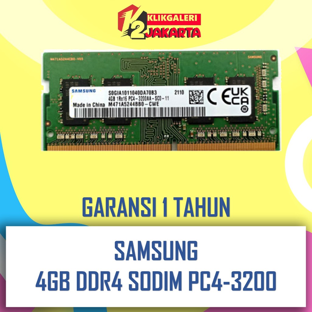 Ram laptop ddr4 4gb 1rx16 pc4 3200aa 3200mhz Samsung