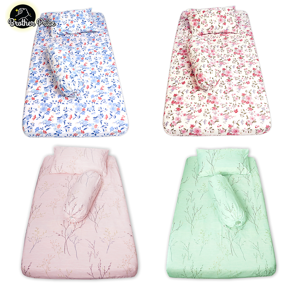 Sprei Motif Bunga 80x200 Single Coquette Flower  - Sudut Karet