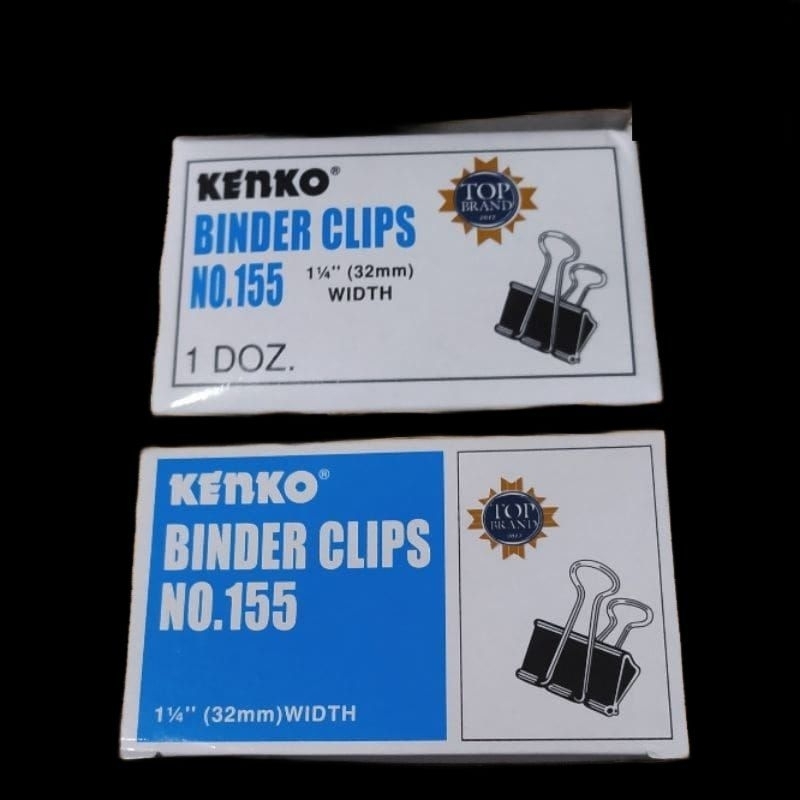 

Binder Clip Kenko No 155 isi 12 pcs - Klip Penjepit Kertas File 1 Box