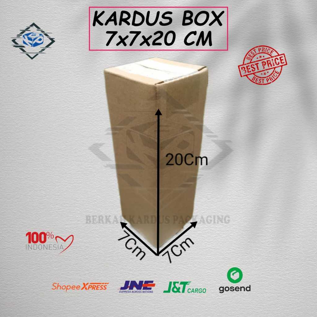 

Kardus box 7x7x20 cm single wall polos