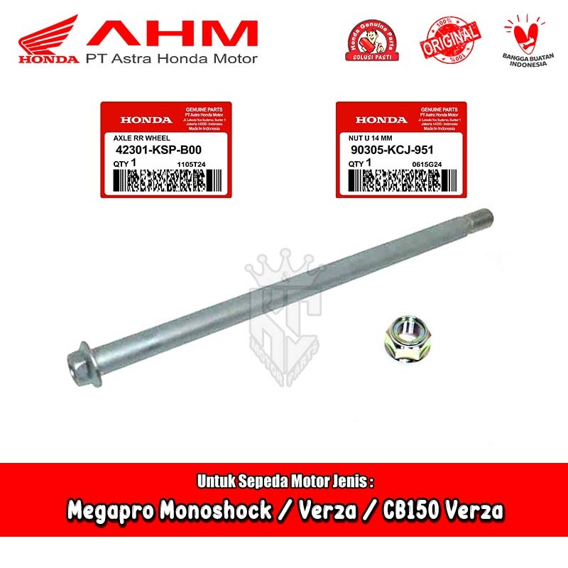 As Roda Belakang cm Honda Verza CB 150 R Megapro Monoshock Original AHM 42301-KSP-B00