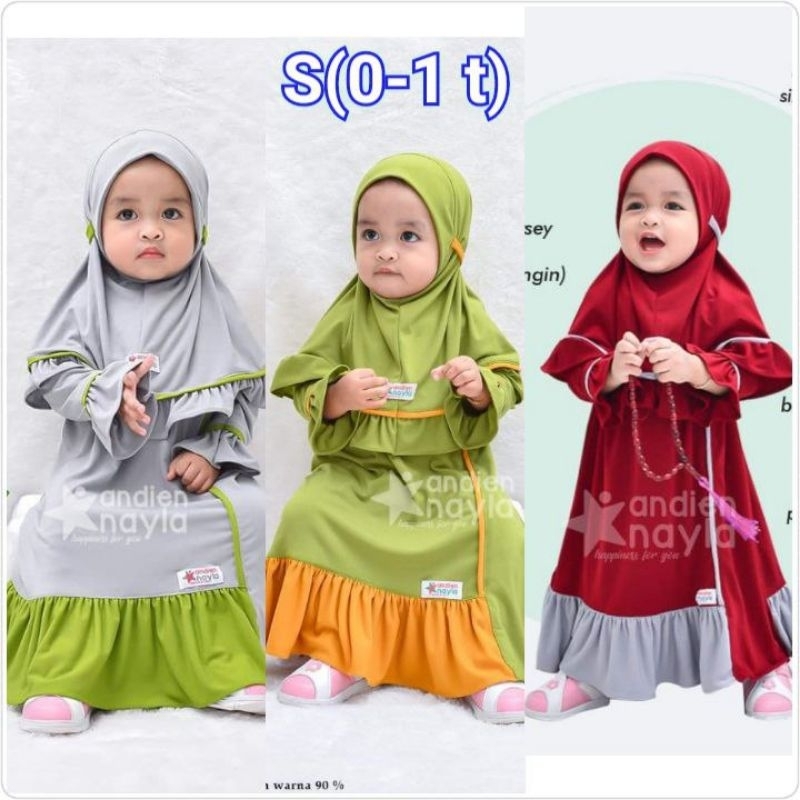 (0-1 Tahun) Gamis Bayi Set Hijab Gamis Baby Set Hijab Gamis Aqiqah Bayi Newborn Dress